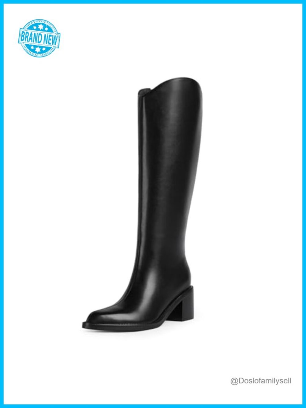Knee High Boots Pointed Toe Chunky Block Heel Tall Boots Faux Suede Women